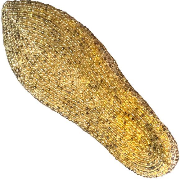 RARE Vtg Beaded Slipper Coin Purse Lipstick Holder Zippered Silk Lining Japan 5" - Picture 8 of 11